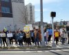 [Image description: Students with pro-Ukraine signs in the streets of Atlantic City.] Via Dr. Jack Lewis.